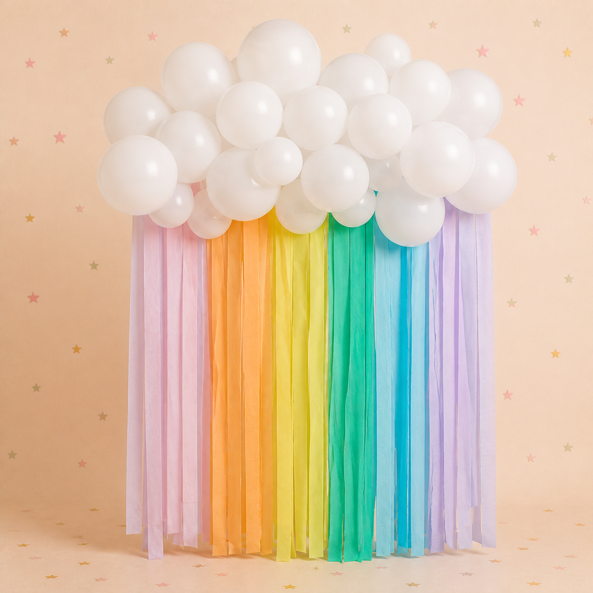 Rainbow Balloon Backdrop by Pickit Parties