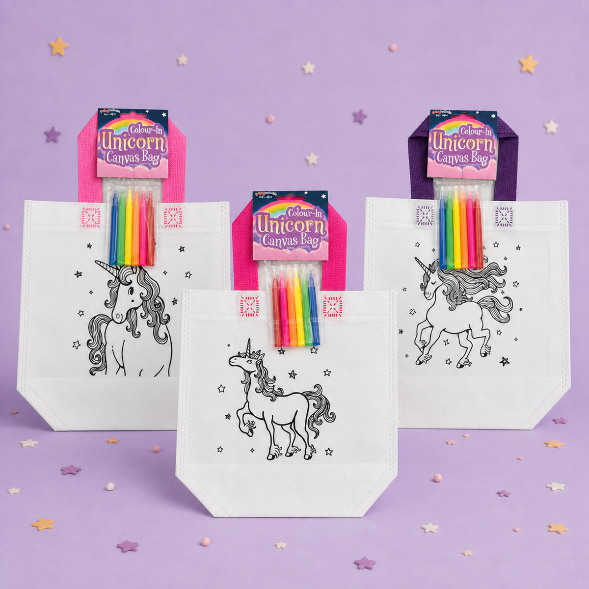 Unicorn Colour In Canvas Bag by Pickit Parties