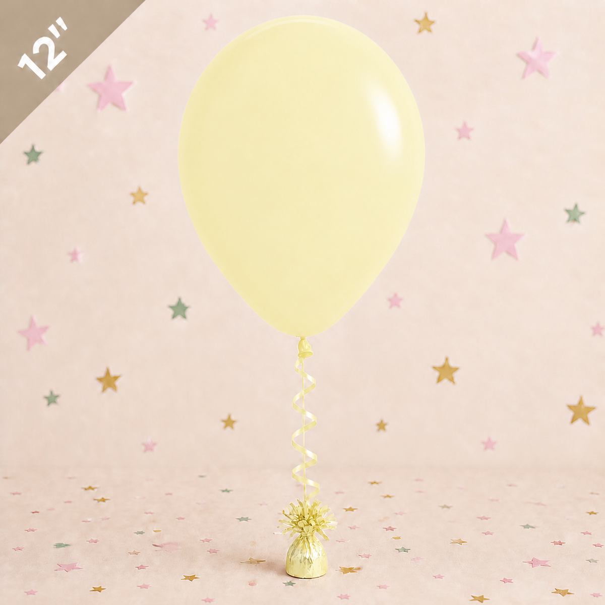 12" Latex Balloon - Pastel Yellow by Pickit Parties
