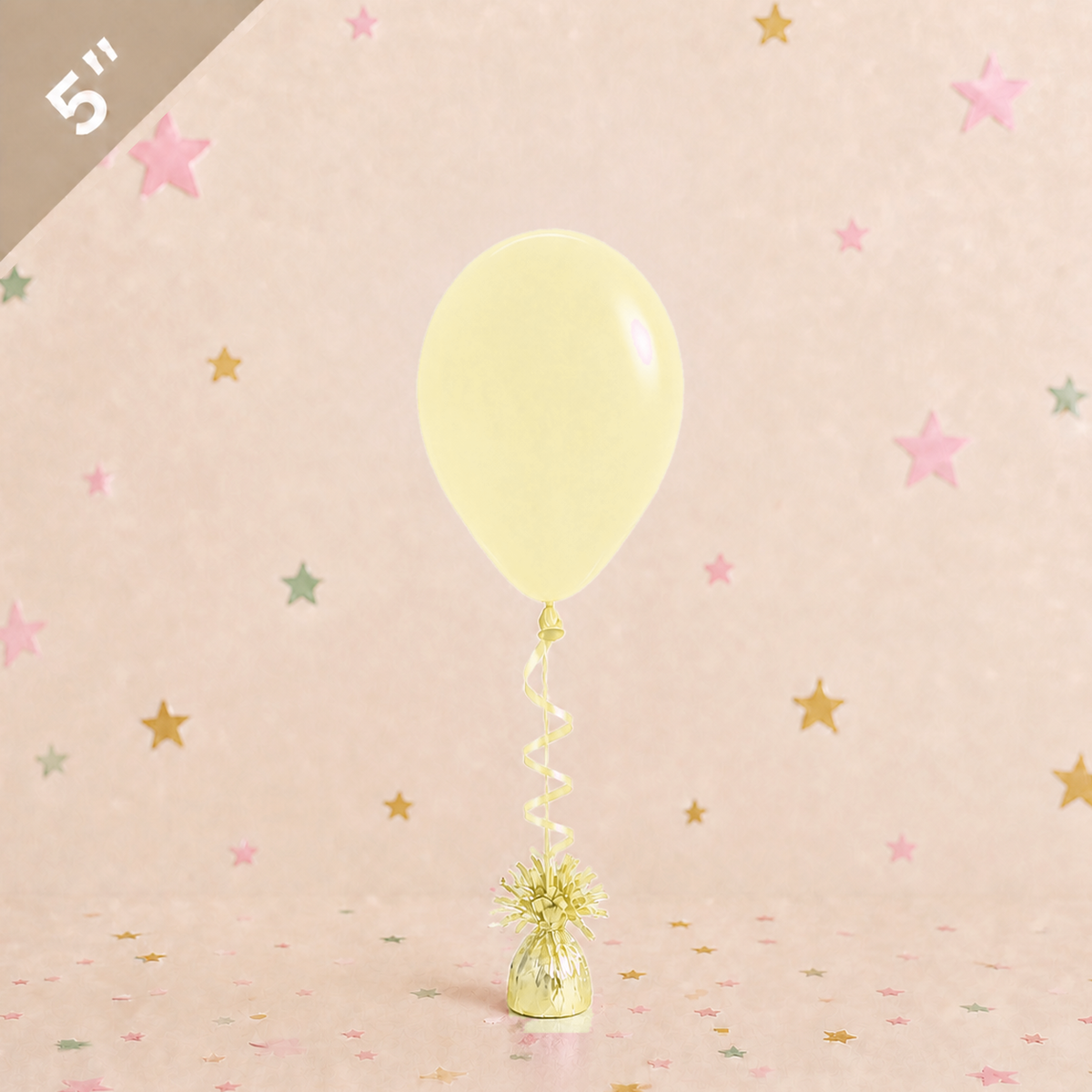 5" Latex Balloon - Pastel Yellow by Pickit Parties