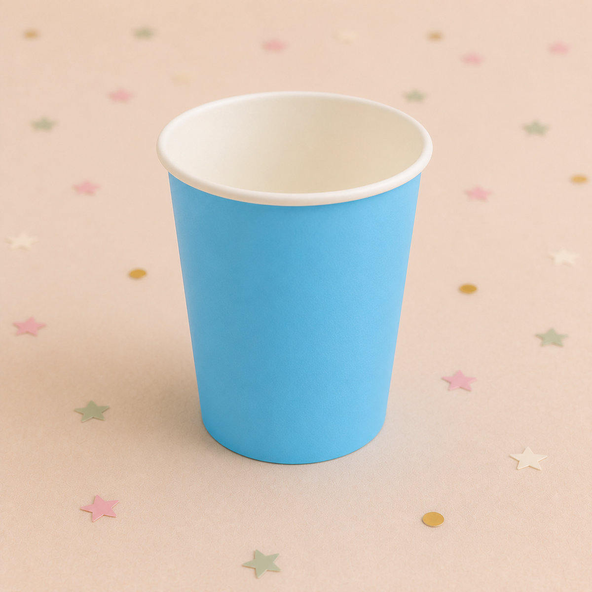 9oz Paper Cups x 8 - Pale Blue