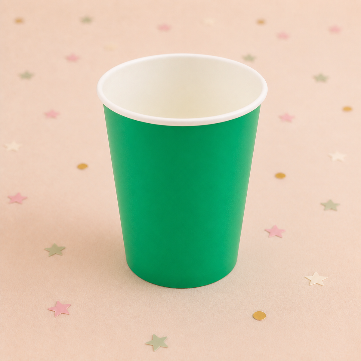 9oz Paper Cups x 8 - Green