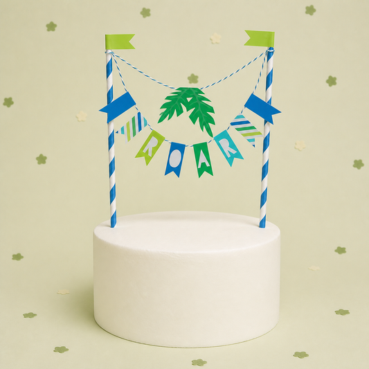 Dinosaur Bunting Cake Topper by Pickit Parties