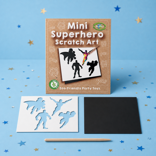 Eco Superhero Mini Scratch Art by Pickit Parties
