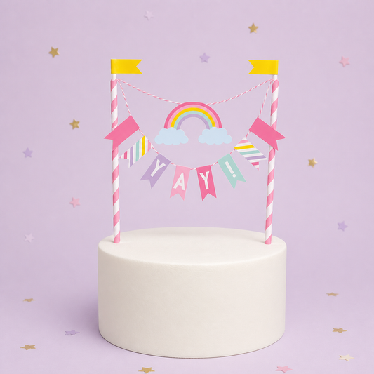 Unicorn Bunting Cake Topper by Pickit Parties