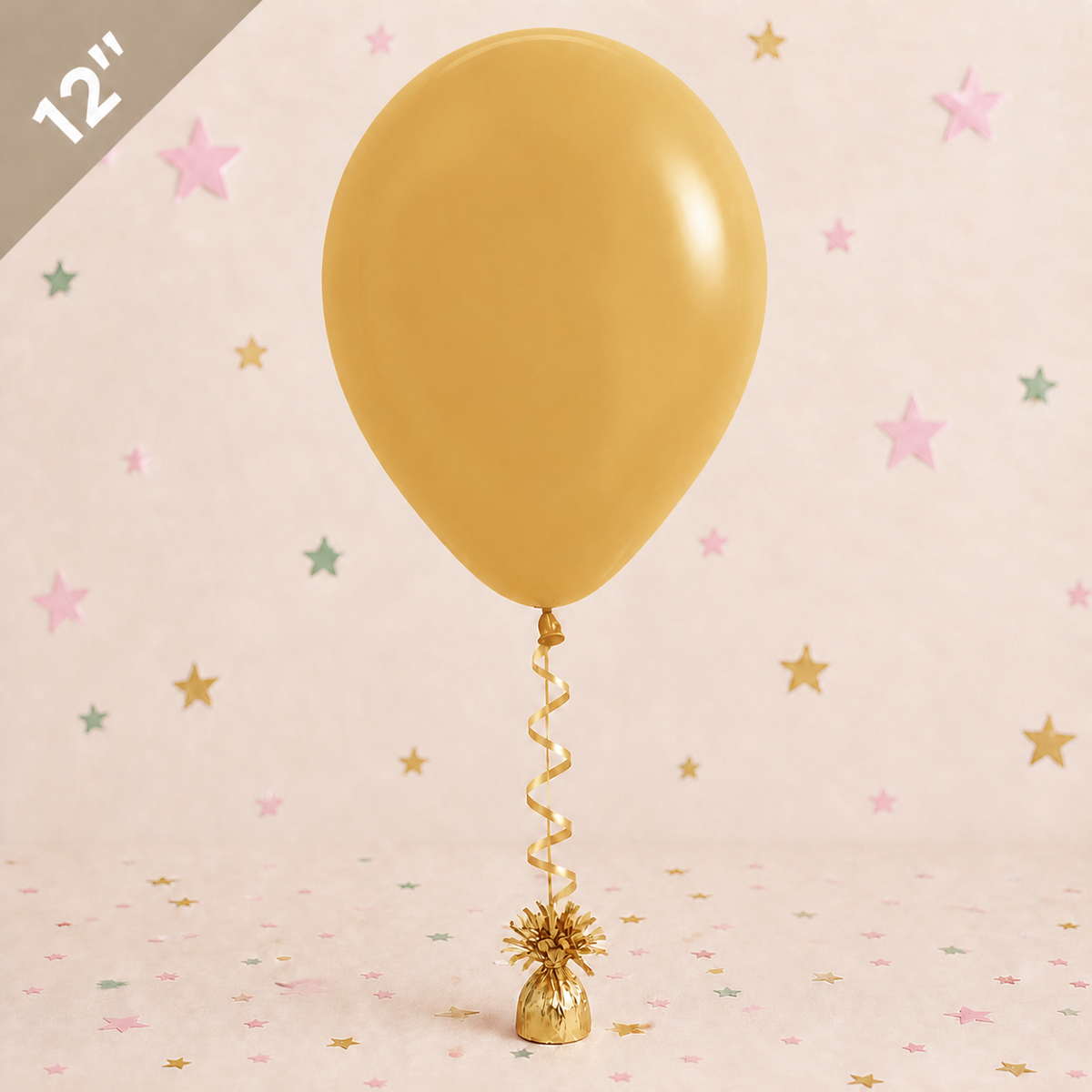 12" Metallic Latex Balloon Gold by Pickit Parties