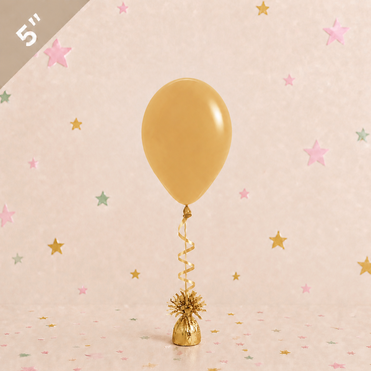 5" Metallic Latex Balloon Gold by Pickit Parties