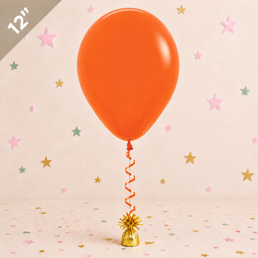 12" Latex Balloon - Orange by Pickit Parties