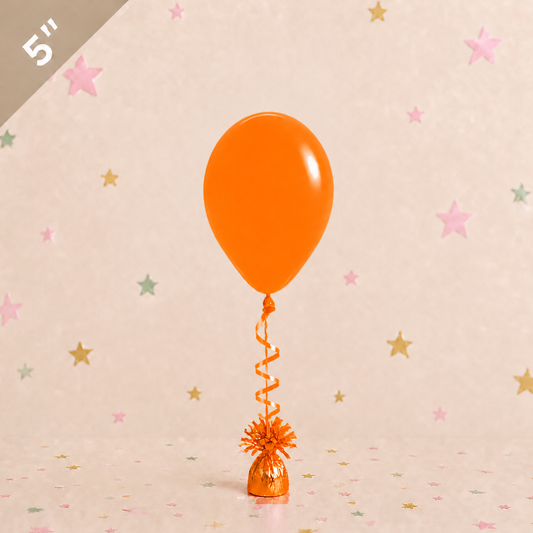 5" Latex Balloon - Orange by Pickit Parties