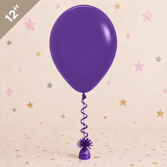12" Latex Balloon - Purple by Pickit Parties