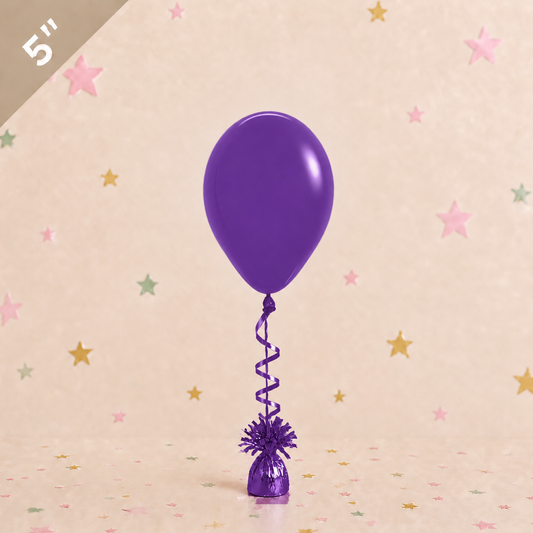 5" Latex Balloon - Purple by Pickit Parties