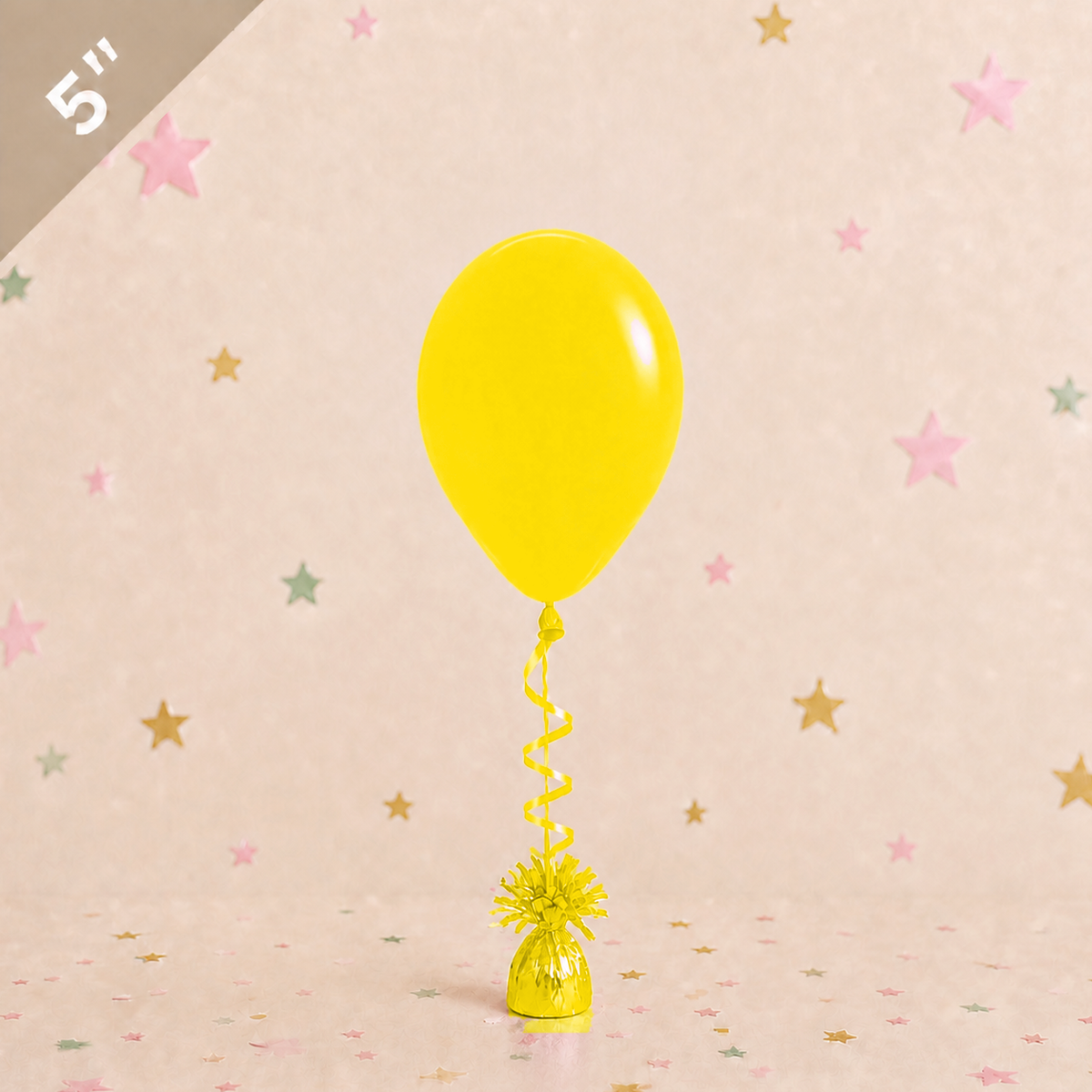 5" Latex Balloon - Yellow by Pickit Parties