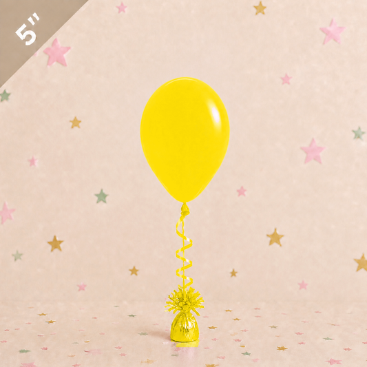 5" Latex Balloon - Yellow by Pickit Parties