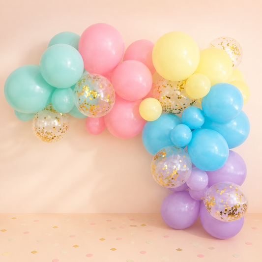 Pastels balloon arch kit by Pickit Parties