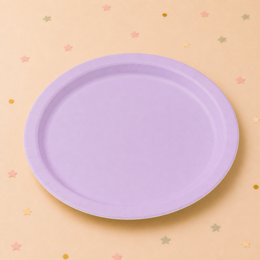 Pale Purple Plates 23cm x 8 by Pickit Parties