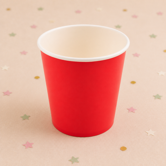 9oz Paper Cups x 8  - Red