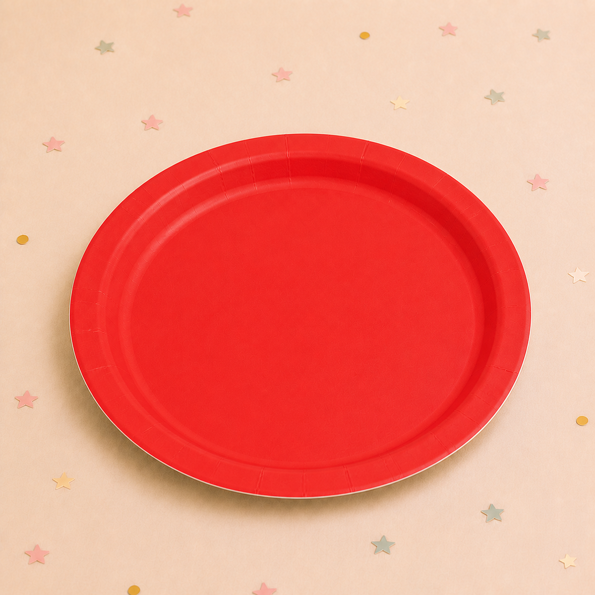 Red Plates 23cm x 8 by Pickit Parties
