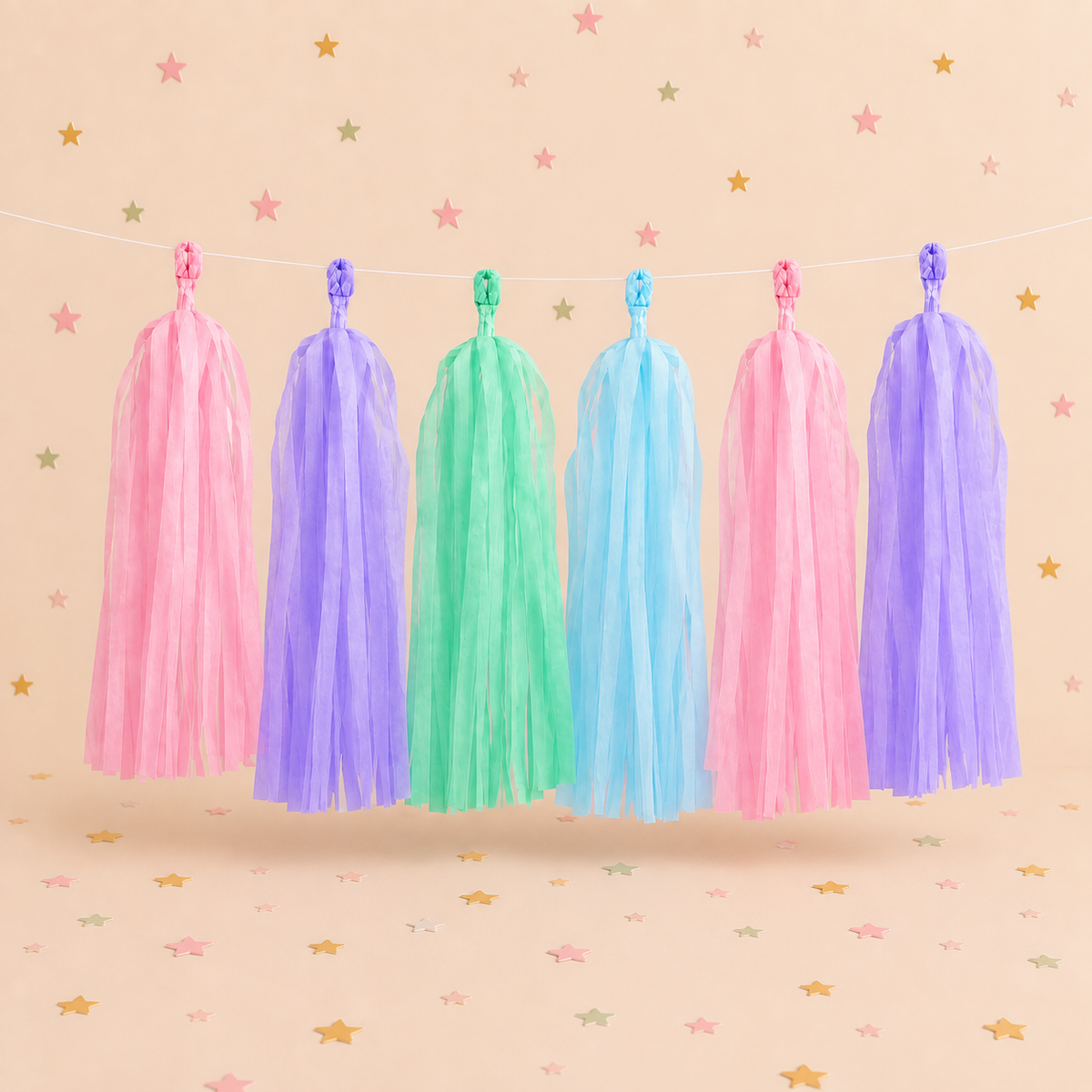 Pastel Mix Tassel Garland by Pickit Parties