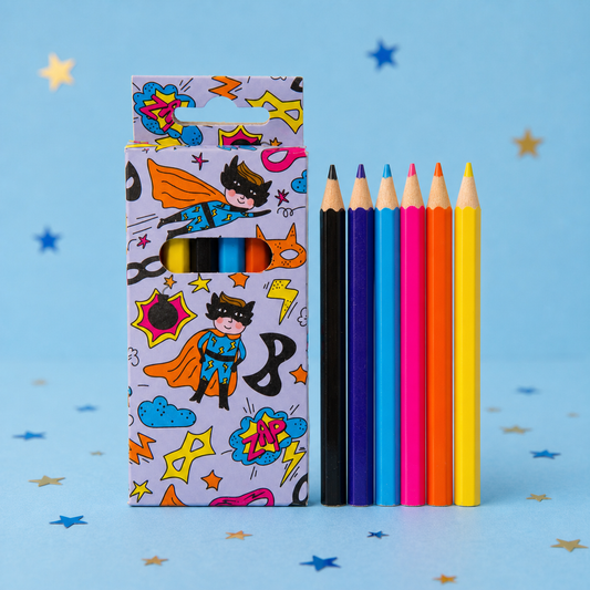 Superhero Colouring pencils by Pickit Parties