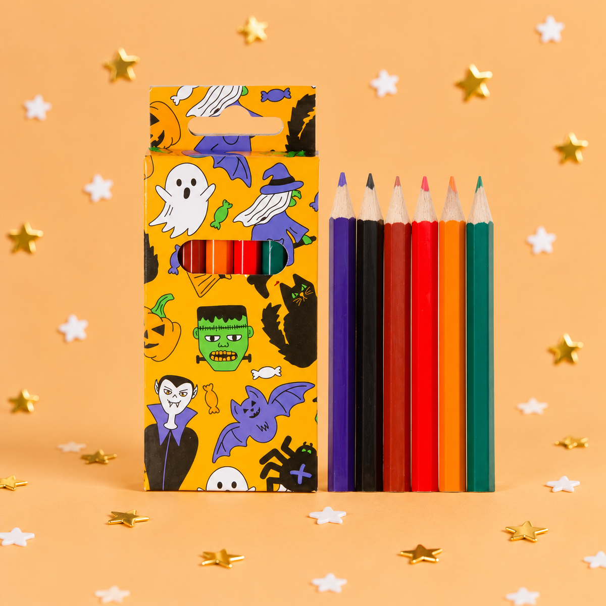 Halloween Colouring pencils 9cm by Pickit Parties