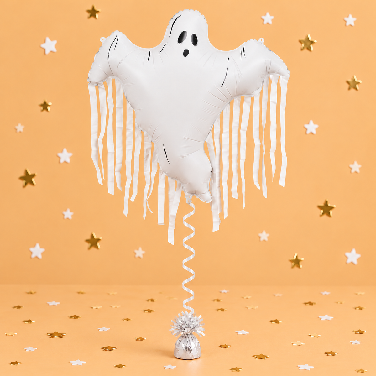 Ghost With Tassels Foil Balloon 93cm x 86cm by Pickit Parties