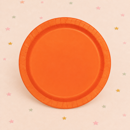 23cm Orange Plates x 16 by Pickit Parties