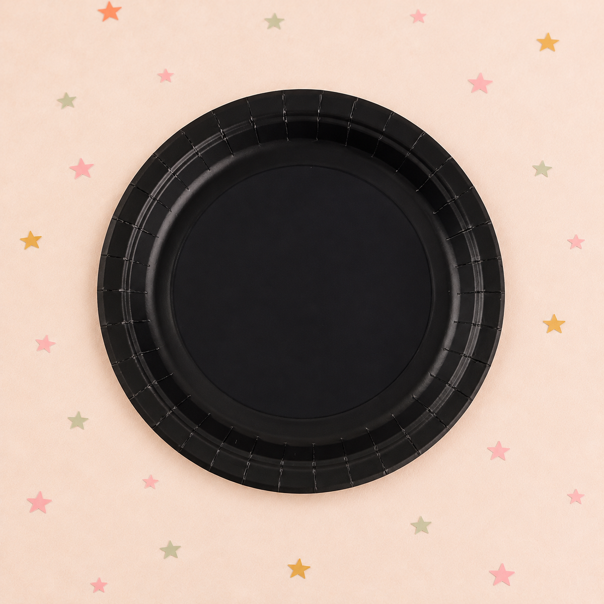 23cm Black Plates x 8 by Pickit Parties